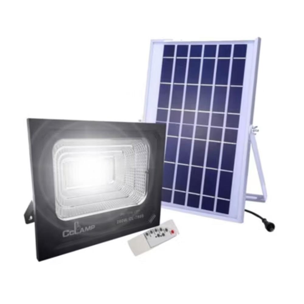 Reflector Lampara Led Panel Solar 200W Exterior 200W Sensor Luz Cl780s