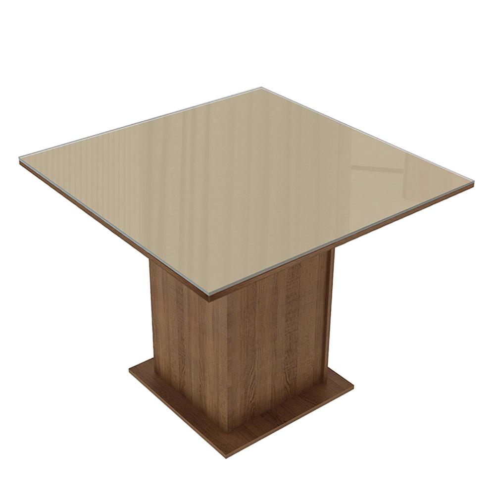Mesa De Comedor Cuadrada 5363 Marrón/Crema