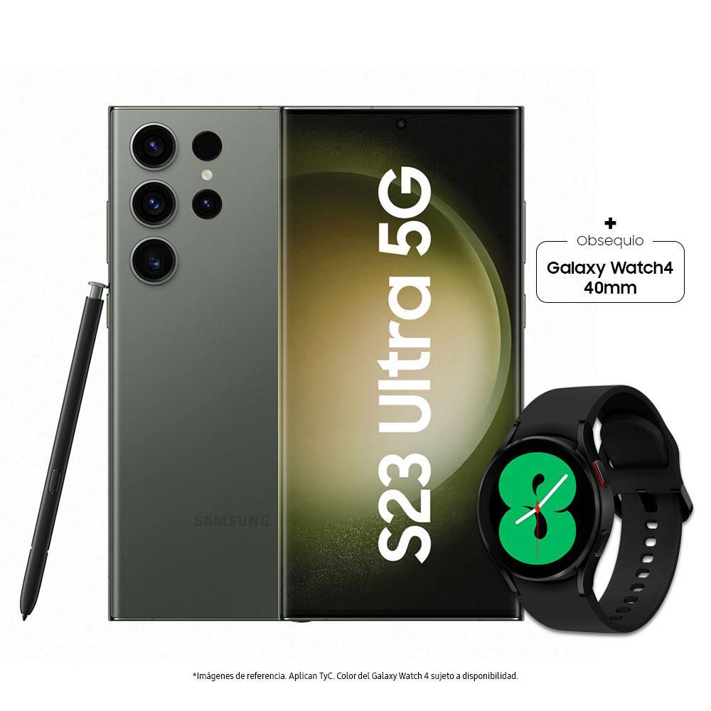 Celular SAMSUNG S23 Ultra 5G 256 GB 12 GB RAM Verde Watch4 40mm