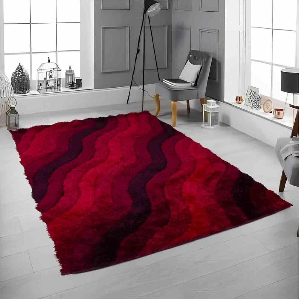Alfombra Tapete 3D Rojo 120 X 170 Cms img #1
