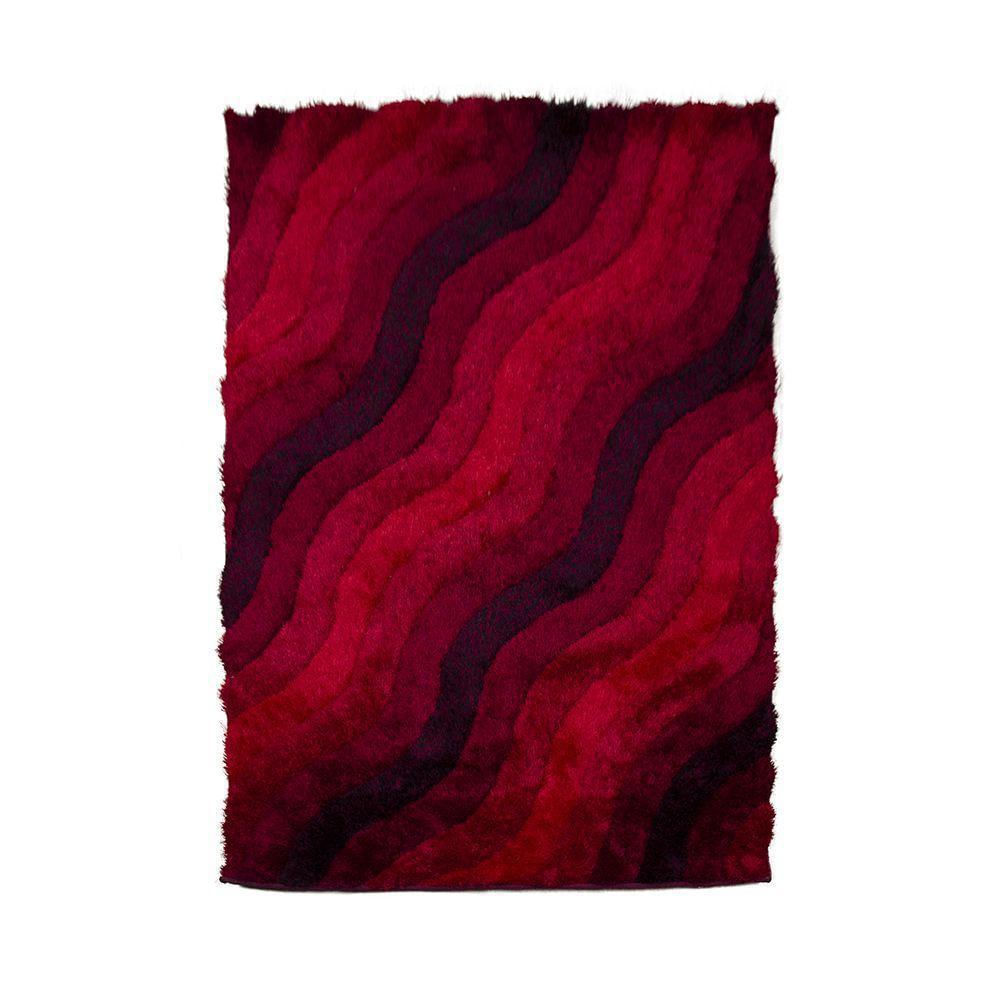 Alfombra Tapete 3D Rojo 120 X 170 Cms img #2