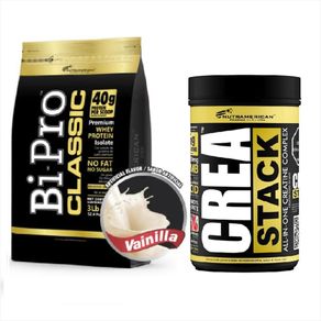Combo Proteina Bipro Classic Vainilla 3 Lb + Creatina Crea Stack 1.3 Lb