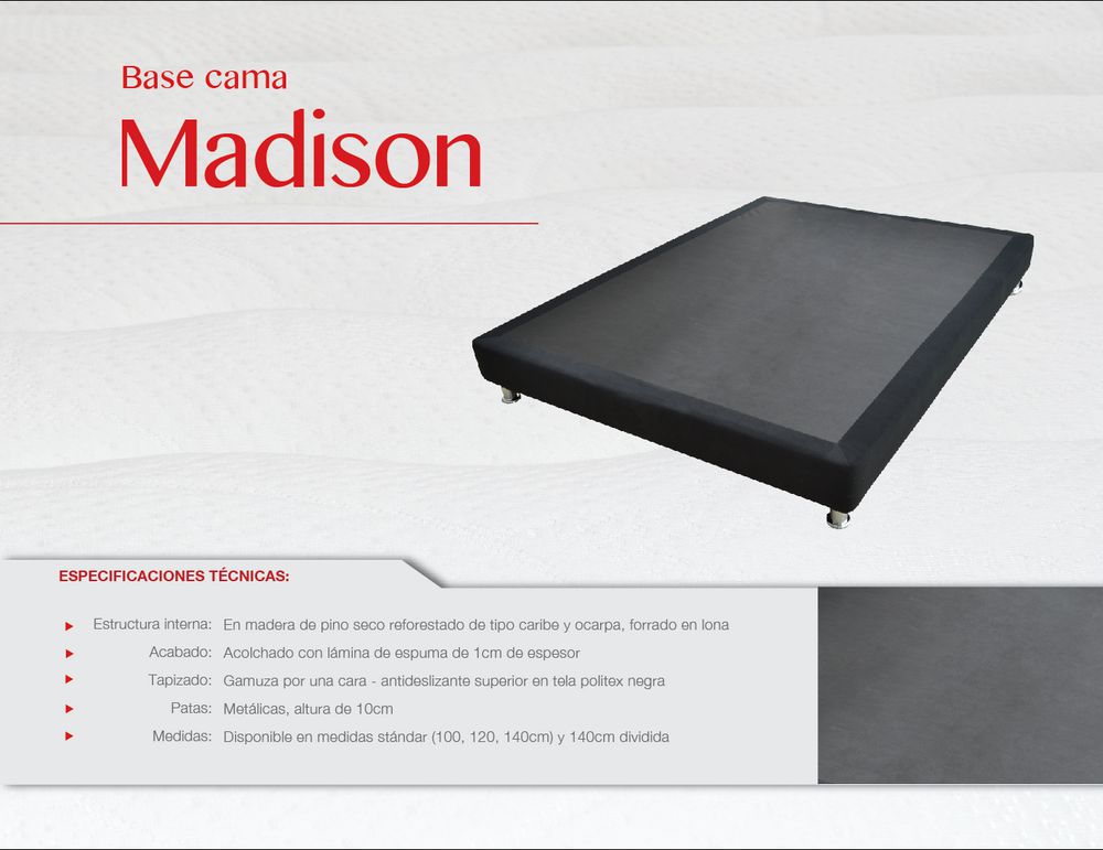 Colchón Combo SPRING Semidoble (120 x 190 cm) ORTX Resortado Semisuave Base cama img #4