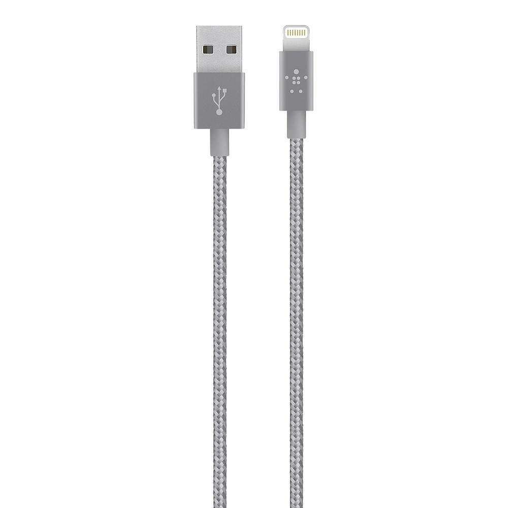 Cable Belkin Lightning Premium Gris Metalico