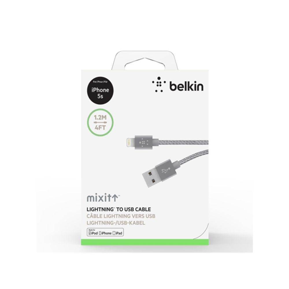Cable Belkin Lightning Premium Gris Metalico img #2