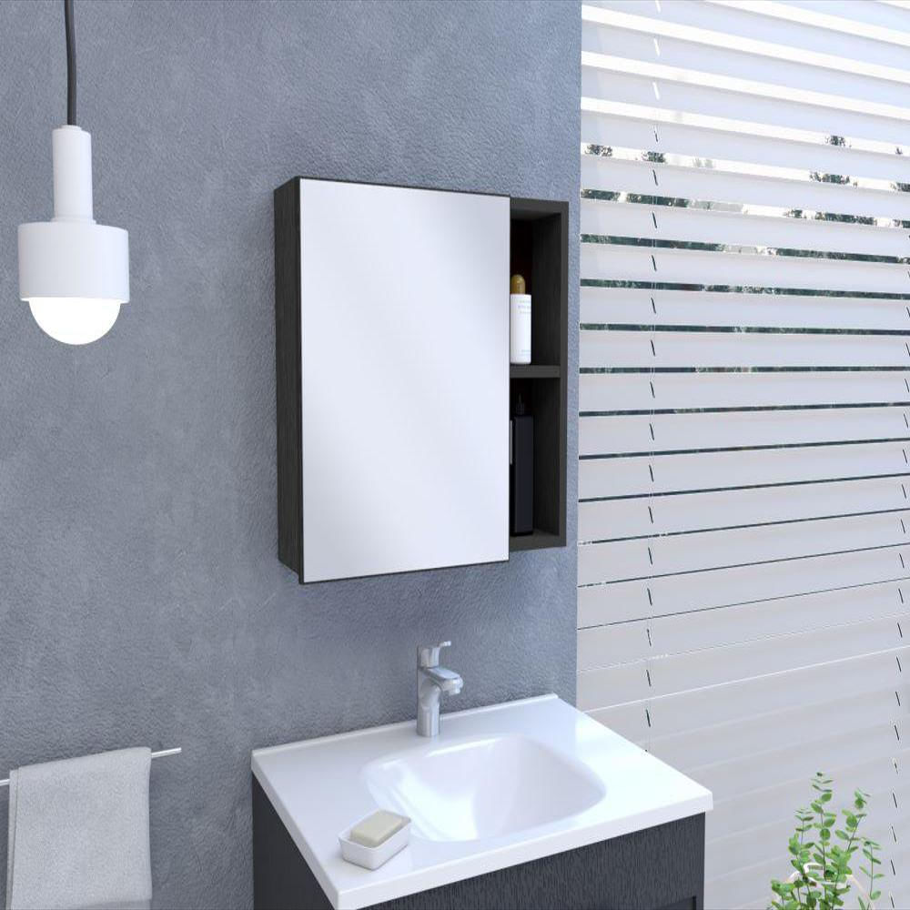 Gabinete De Baño, Omaina, Wengue, Con Amplio Espacio Para Guardar Objetos De Aseo Zf img #2