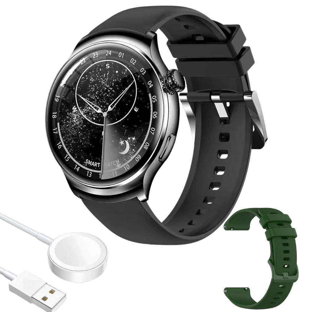 Smartwatch Reloj Inteligente Pantalla Amoled Hd Doble Pulso K500 Cargador Magnético (Negro)