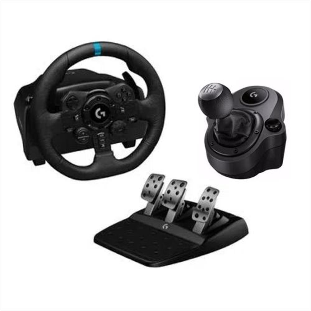 Combo Logitech G923 Timón, Pedales Para Pc/ Play Station 3, 4, 5 + Palanca De Cambios
