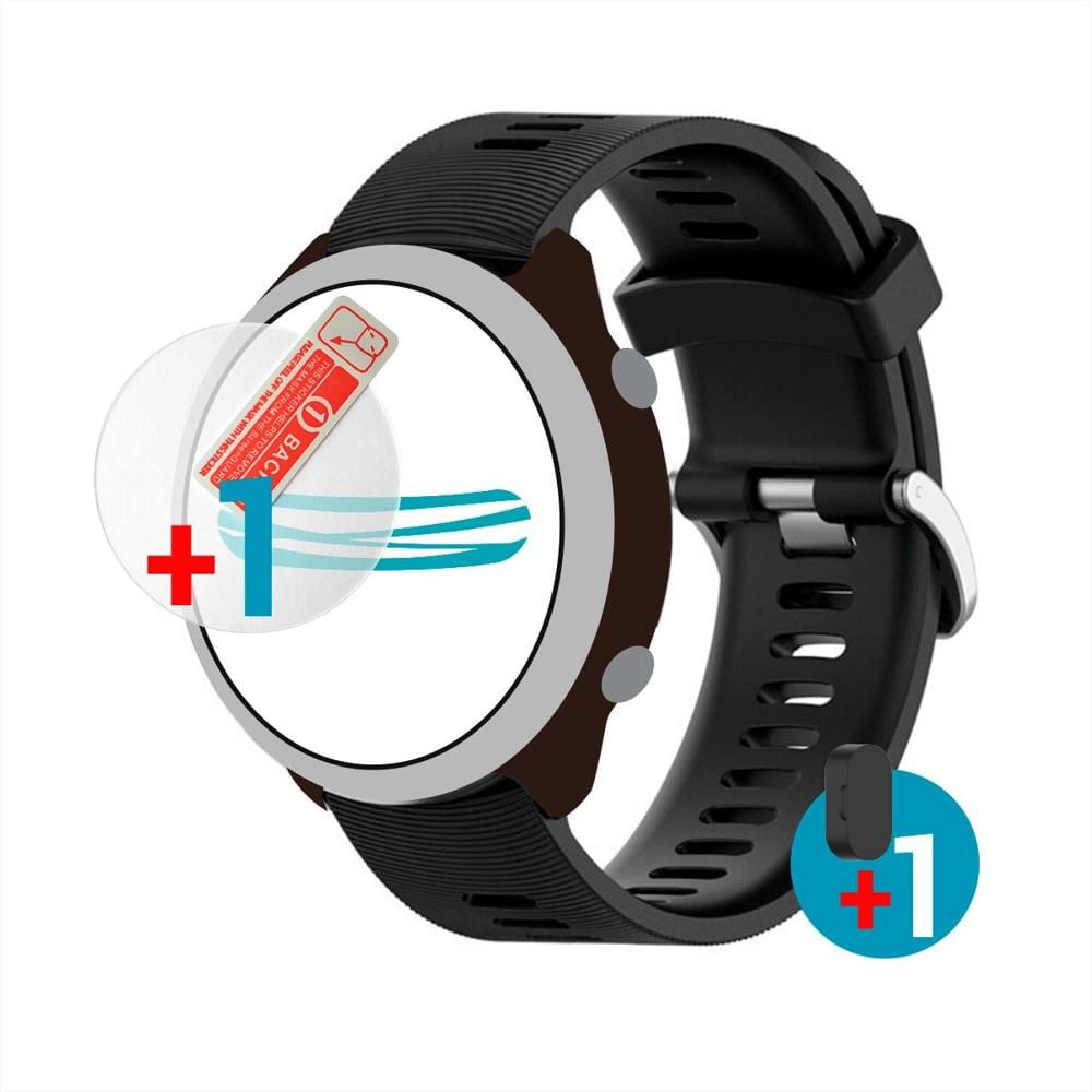 Correa De Silicona Para Garmin Forerunner 55 + Protector X 1 + Tapa Ne