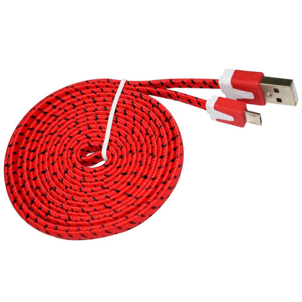Cable Usb Plano Dos Metros Rojo img #1