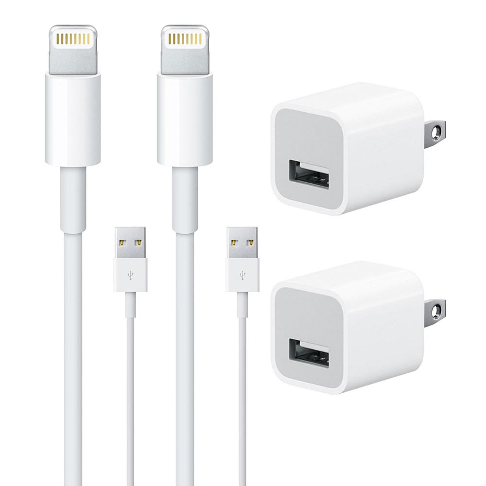 Cargador Apple Original Cubo + Cable 1Mt Iphone 5 5S 6 6S 7