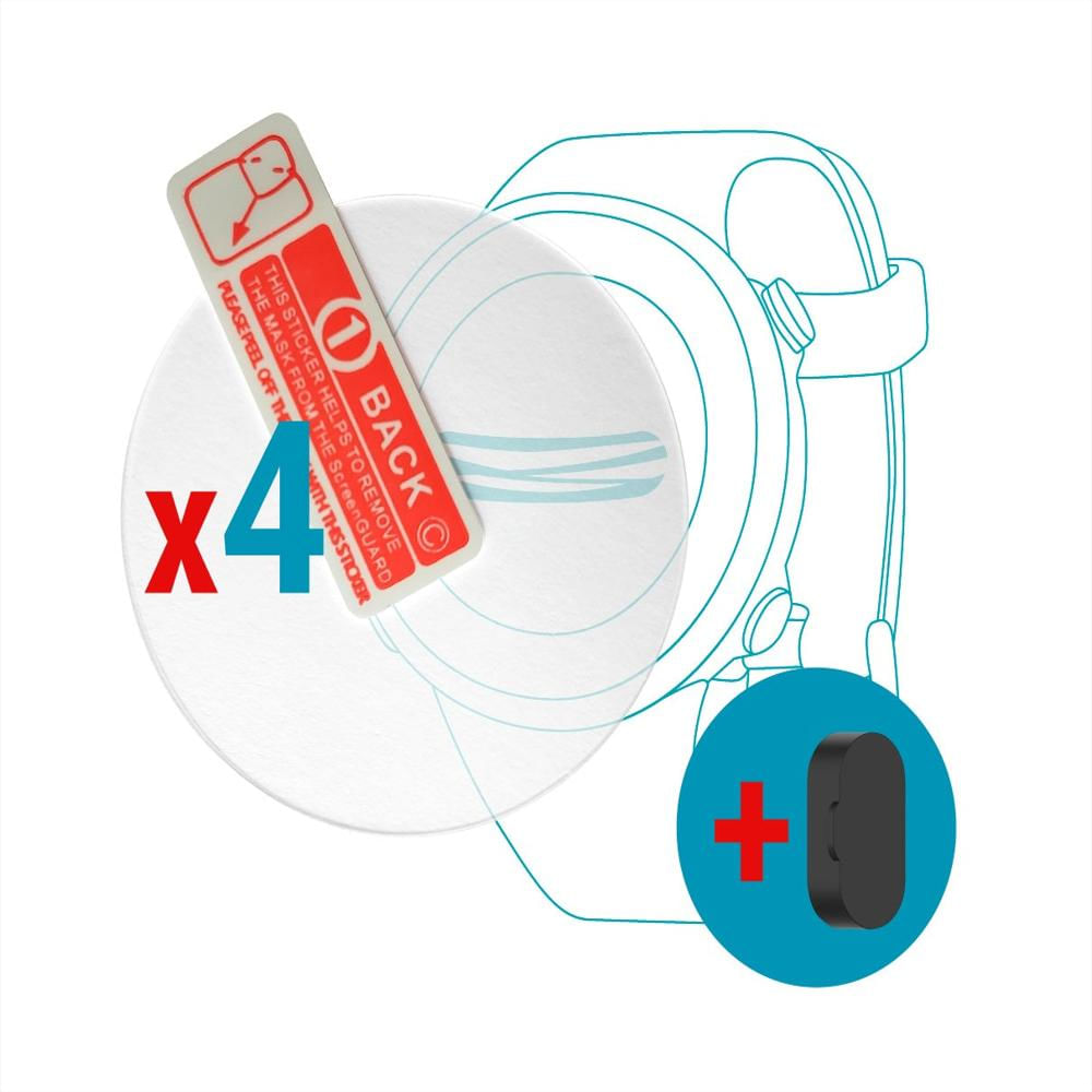 Protector De Vidrio Tapa Para Garmin Forerunner 55 X 4 Uds + Tapa X 1 Uds