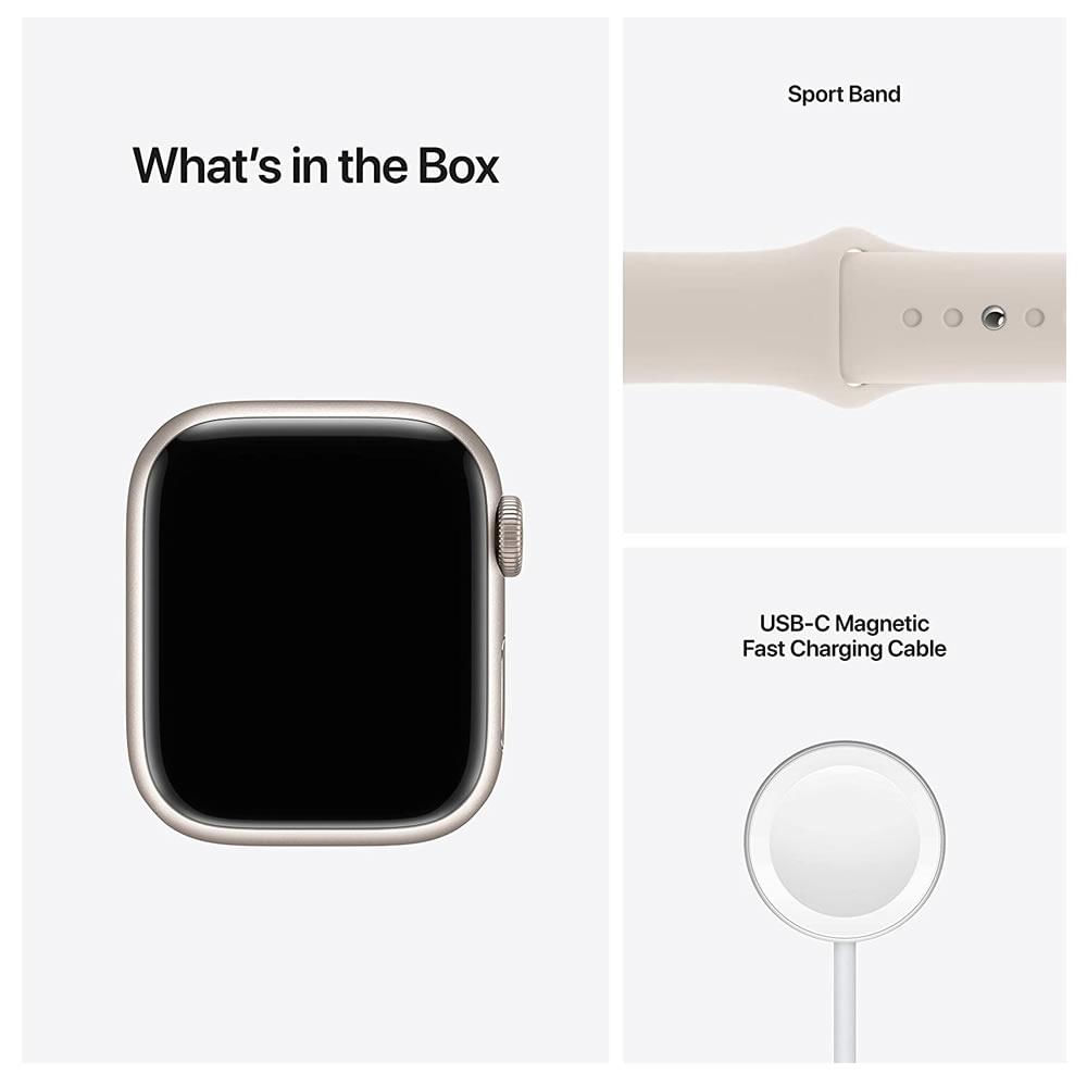 Apple Watch Serie 7 Con Gps Y Caja De Aluminio Starlight De 1.61 Pulgadas Con Correa Deportiva 41Mm img #4