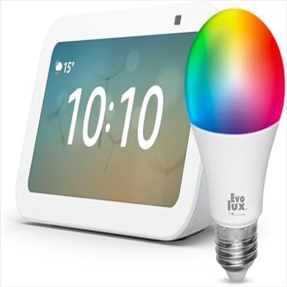 Alexa Amazon Parlante Echo Show 3Ra Blanco Gen 5 +Bombillo Led 9W