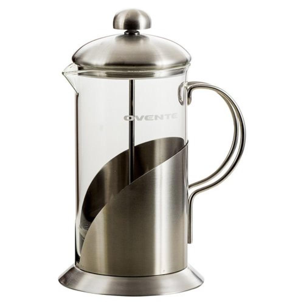 Cafetera Prensa Francesa Ovente 12 Onzas Jarra En Vidrio De Borosilicato Con Triple Filtro Y Émbolo En Acero