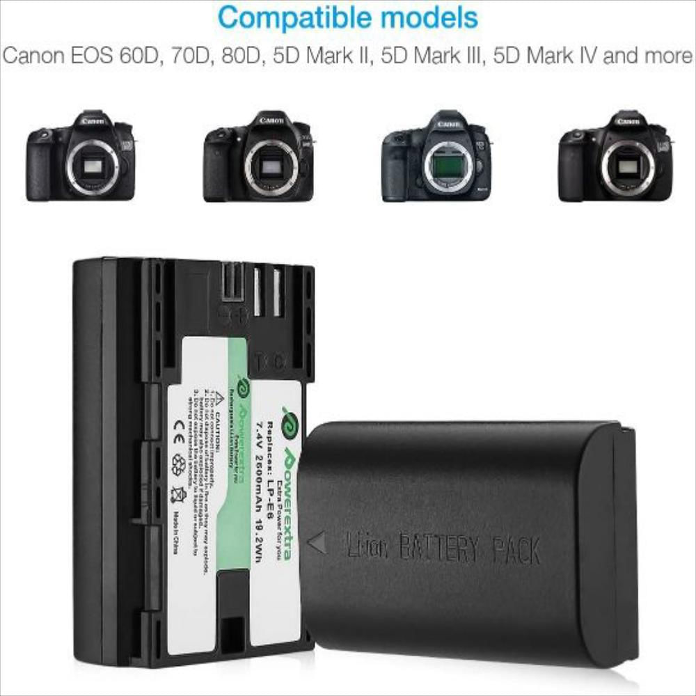 Batería De Repuesto Para Canon Lp E6 Con Cargador img #3