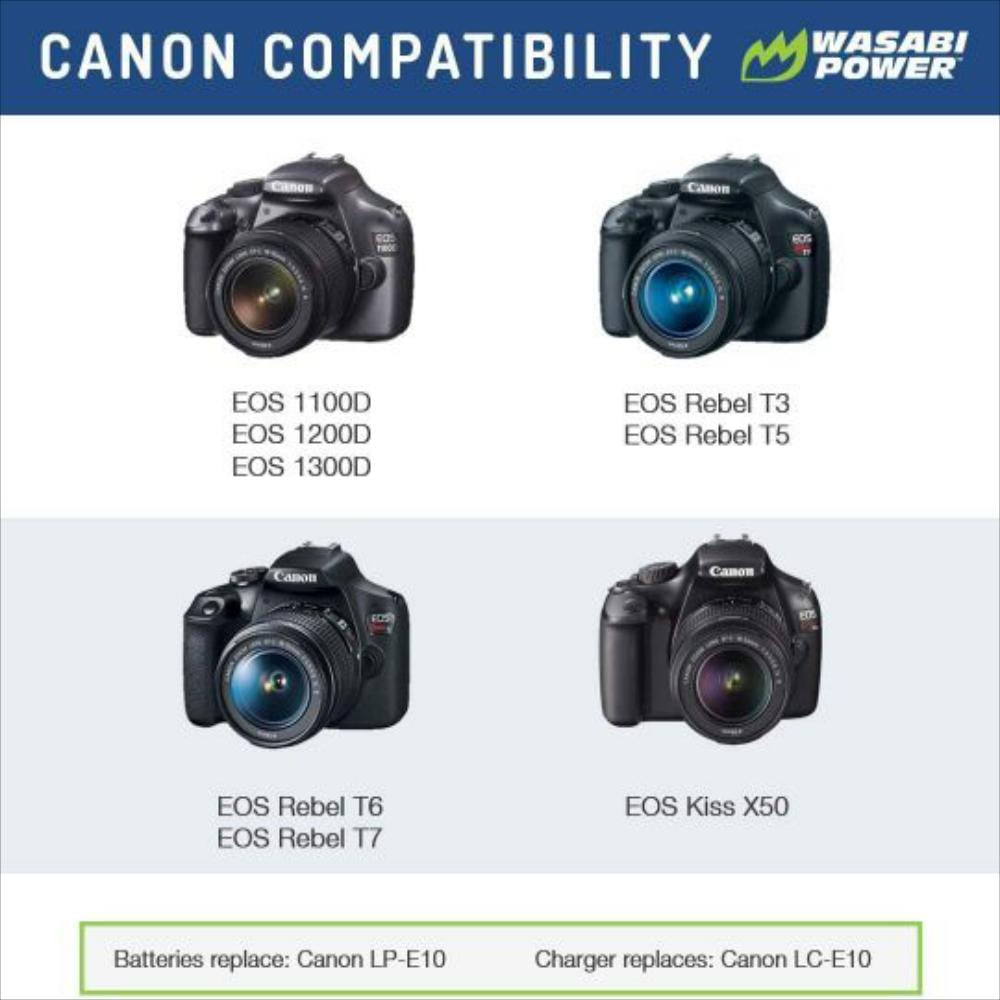 Batería De Alimentación De 2 Unidades Y Cargador Para Canon img #2