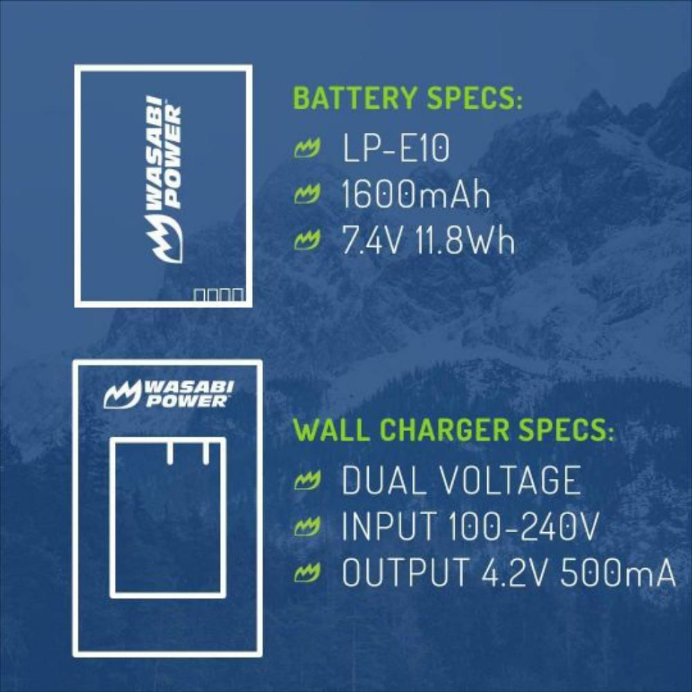 Batería De Alimentación De 2 Unidades Y Cargador Para Canon img #3
