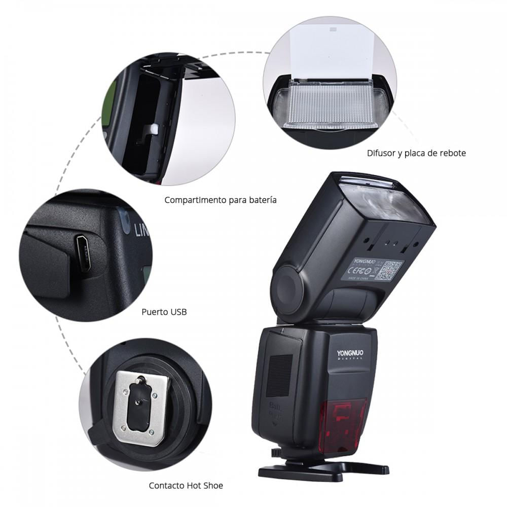 Flash Yongnuo Yn720 Universal Con Batería De Litio Para Dslr img #4