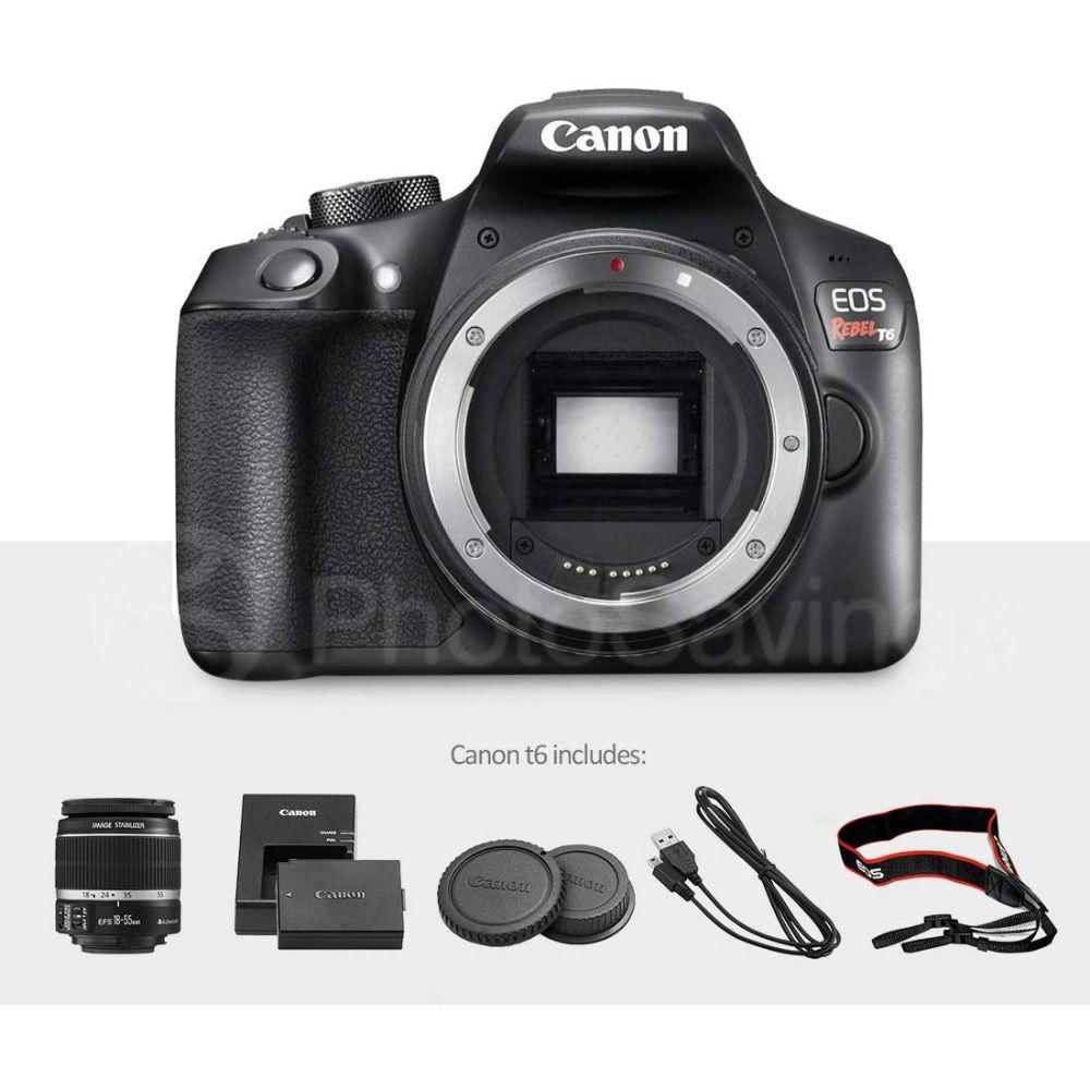 Kit Cámara Dslr Canon Eos Rebel T6+Lentes+Accesorios De Lujo img #2