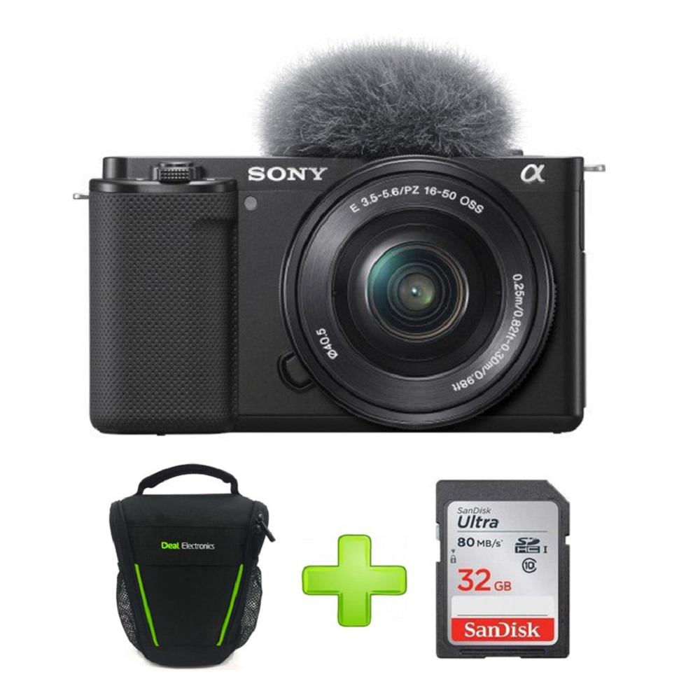 Cámara Sony Zv E10 16 50Mm+32Gb+Bolso Negra