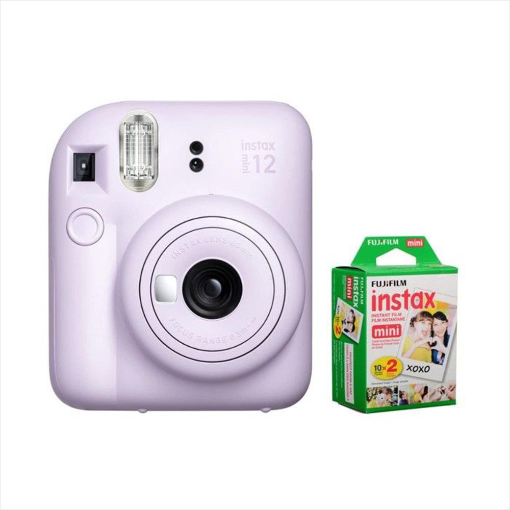 Camara Instantanea Fujifilm Instax Mini 12 Lila Con 20 Laminas De Papel Fotografico