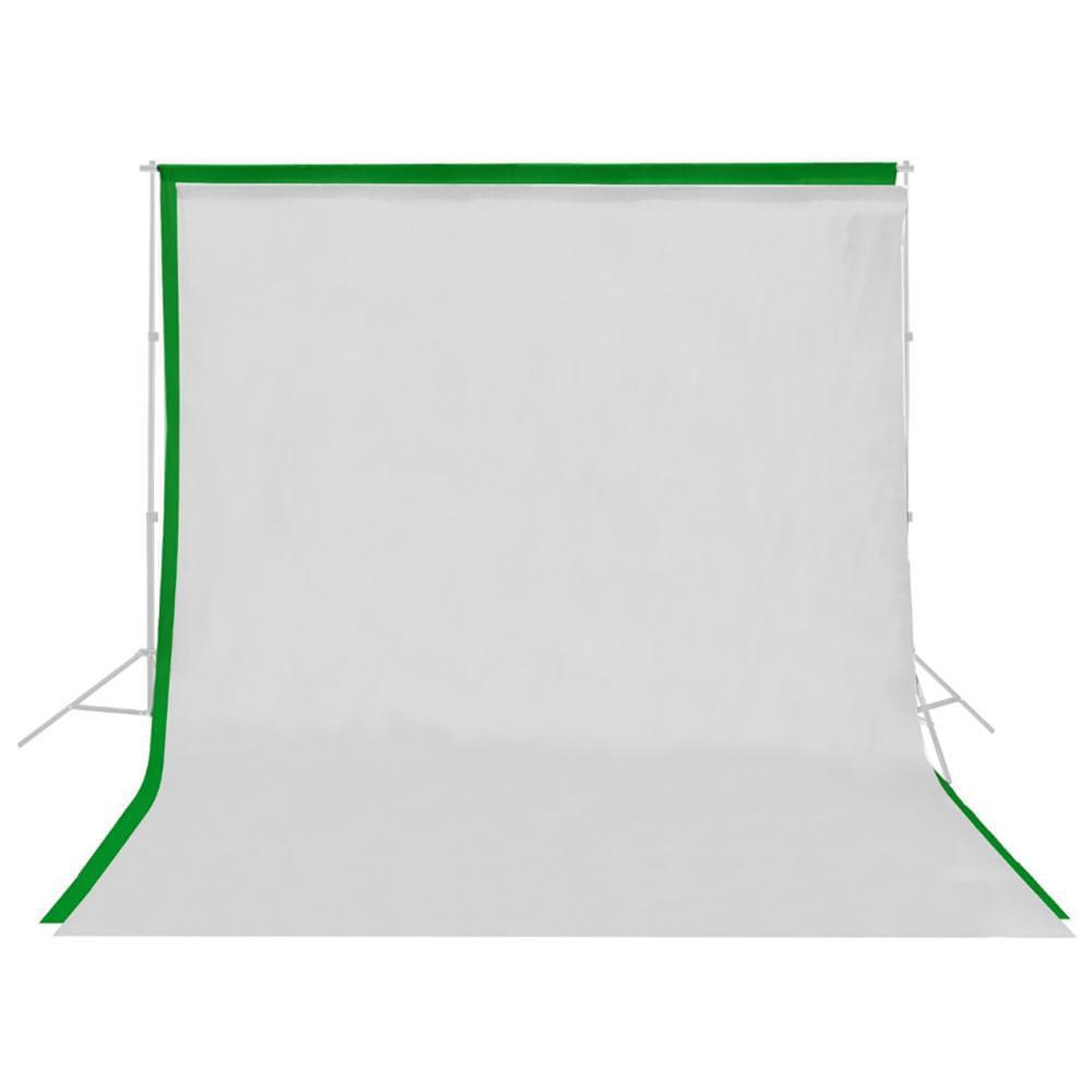 Kit 2 Fondos Sinfín Blanco Y Verde Chroma 1,8X2,8Mts img #1