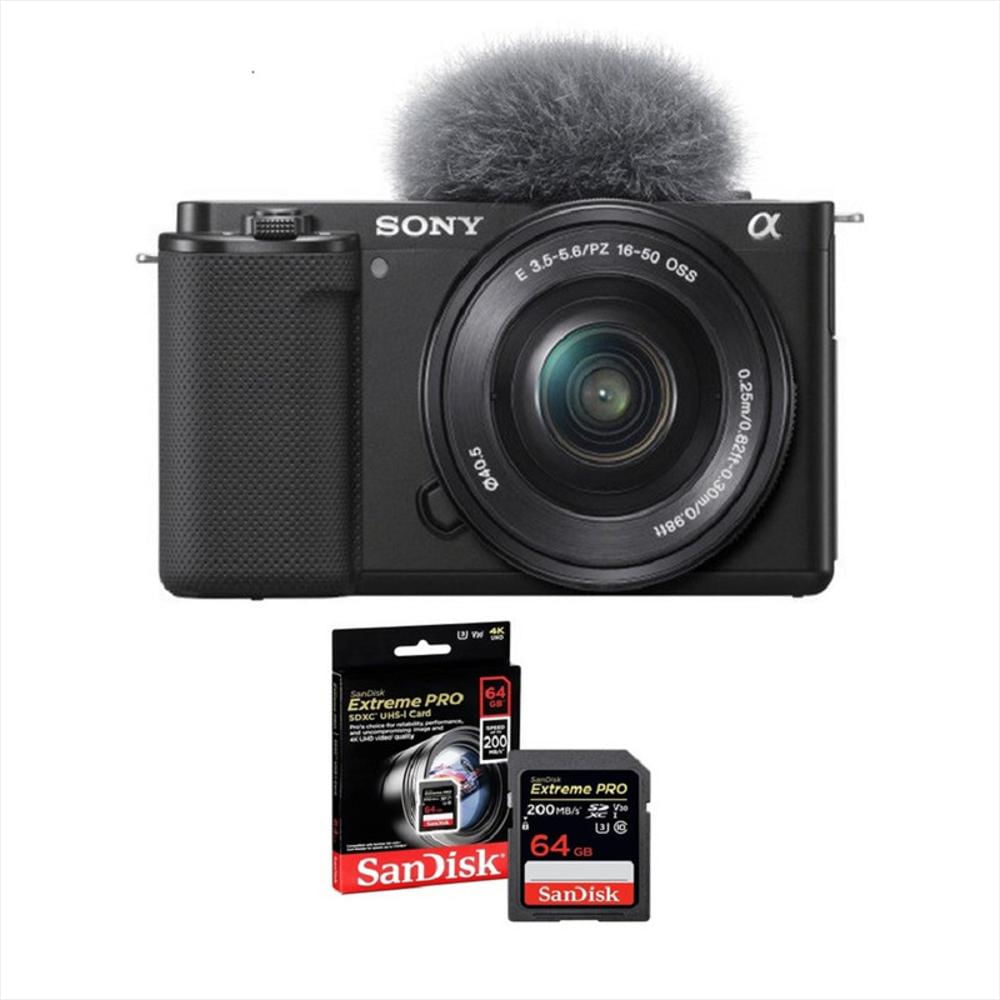 Sony Zv E10 Negra+64Gb Sd Extreme Pro Lente 16 50 Mirrorless