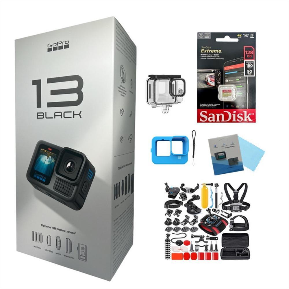 Cámara Gopro Hero13+128Gb+Kit+Funda+Vidrios+Carcasa