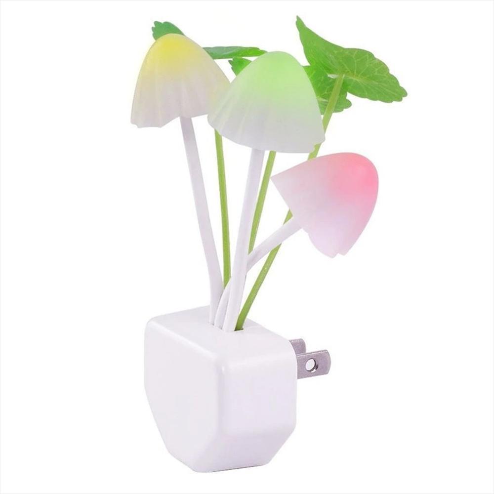 Lampara Led De Colores Hongo Sensor De Luz Automatica Noche