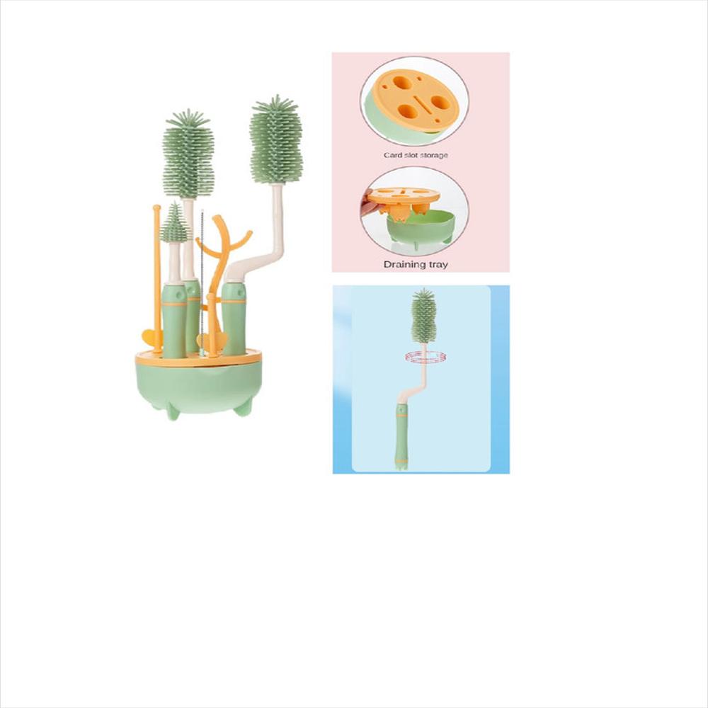 Cepillo Lava Teteros Bebe Limpia Biberones X8 Piezas Niño img #2