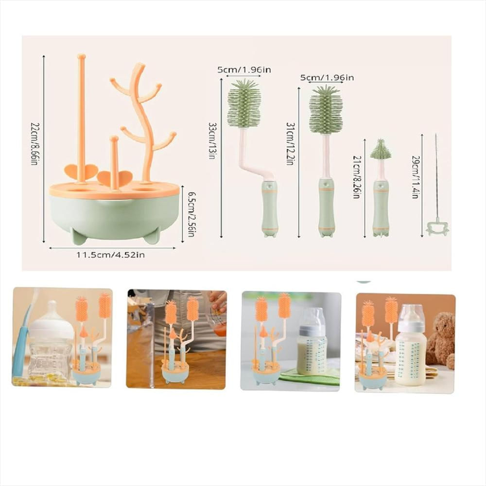 Cepillo Lava Teteros Bebe Limpia Biberones X8 Piezas Niño img #4