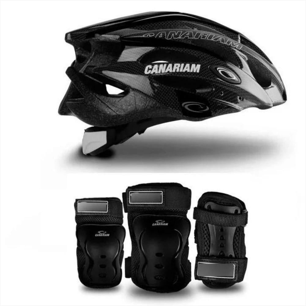 Proteccion Patinaje Canaria Coderas Rodilleras Kit Negro L