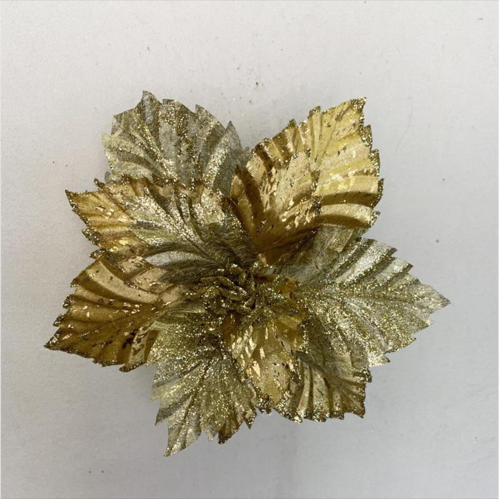 94349 Poinsettia 42Cm Dorado img #1