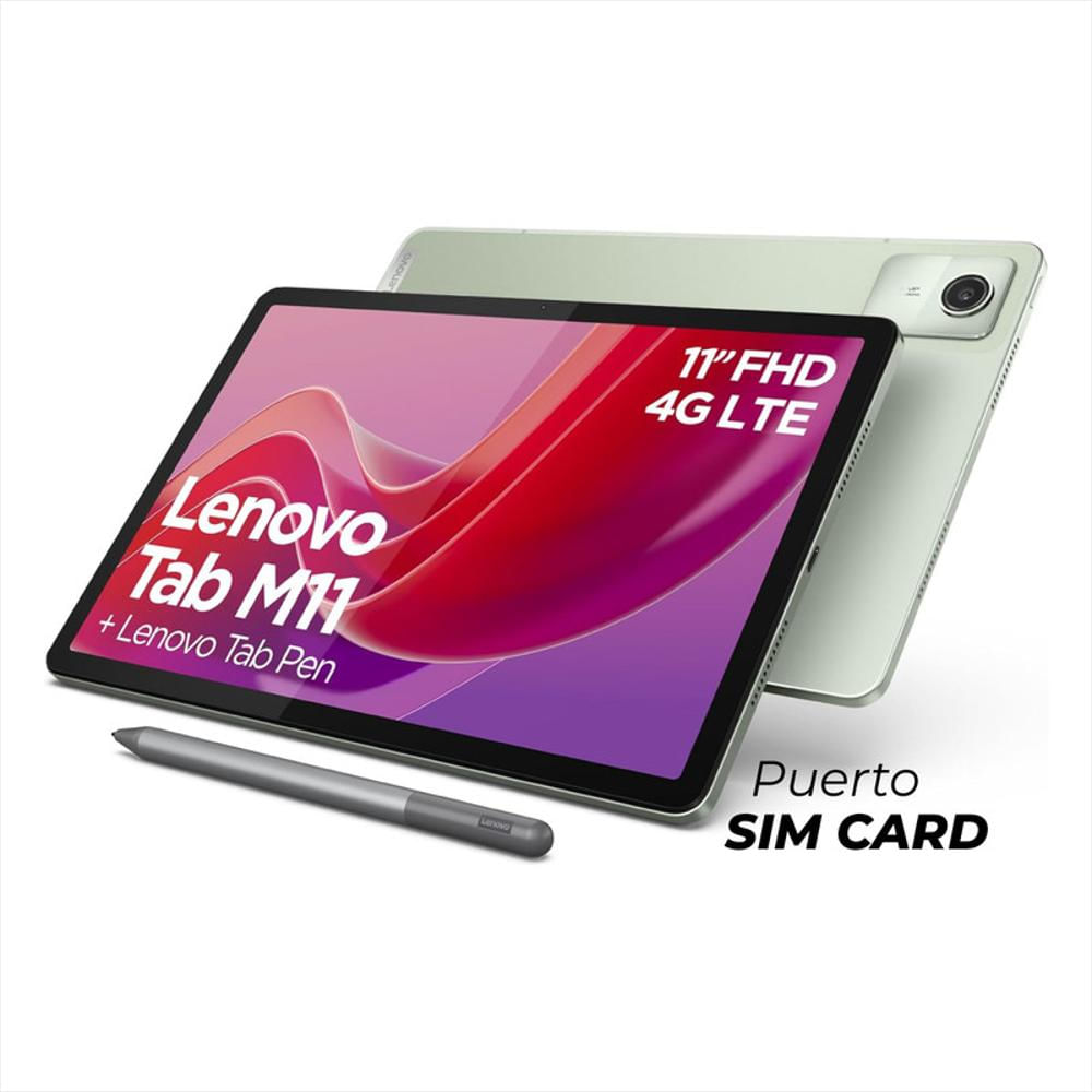 Tablet Lenovo M11 128Gb 4 Ram 4G Lte Lapiz + Estuche + Puerto Sim