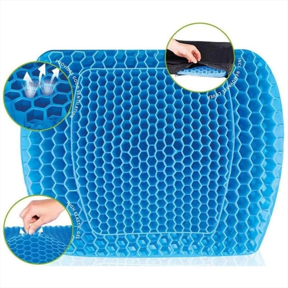 Cojin Espaldar Gel Flexible Silla Oficina Mas Funda