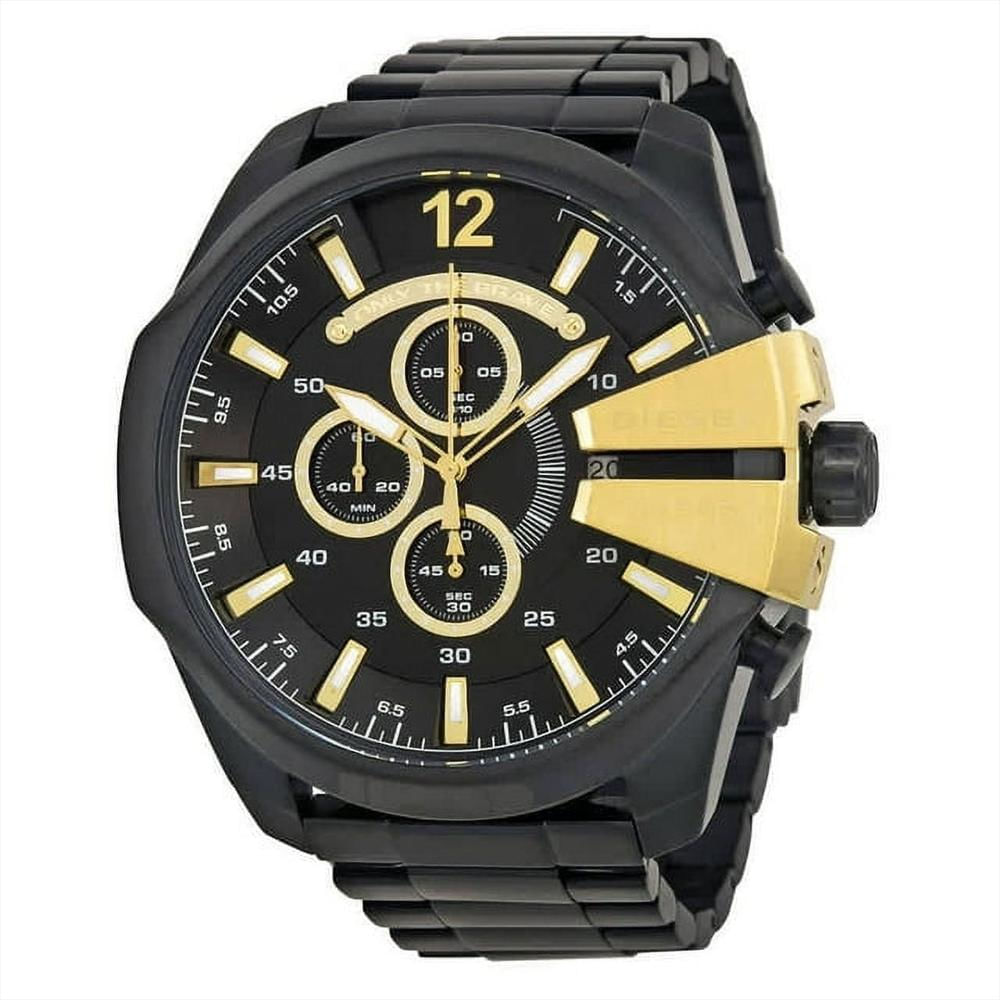 Reloj Diesel Para Hombre Análogo De Cuarzo Esfera Y Correa Negra En Acero img #1