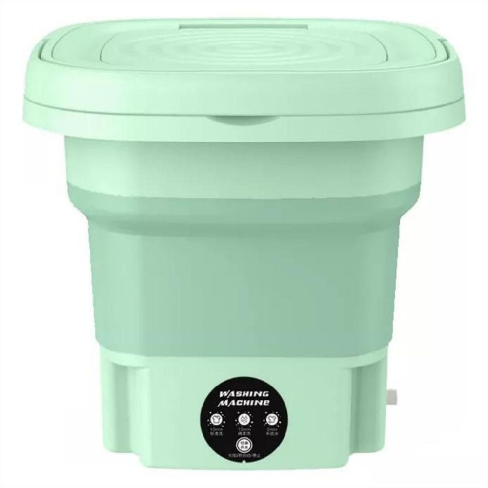 Mini Lavadora Eléctrica Portatil Plegable Verde