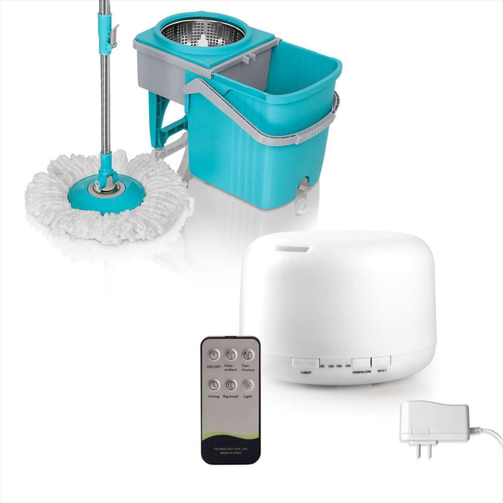 Trapero Giratorio Microfibra Mop + Difusor De Aromaterapia img #1