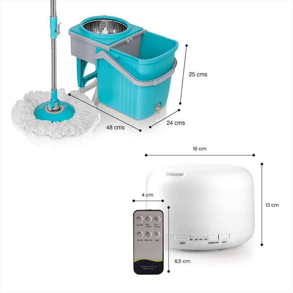 Trapero Giratorio Microfibra Mop + Difusor De Aromaterapia img #5