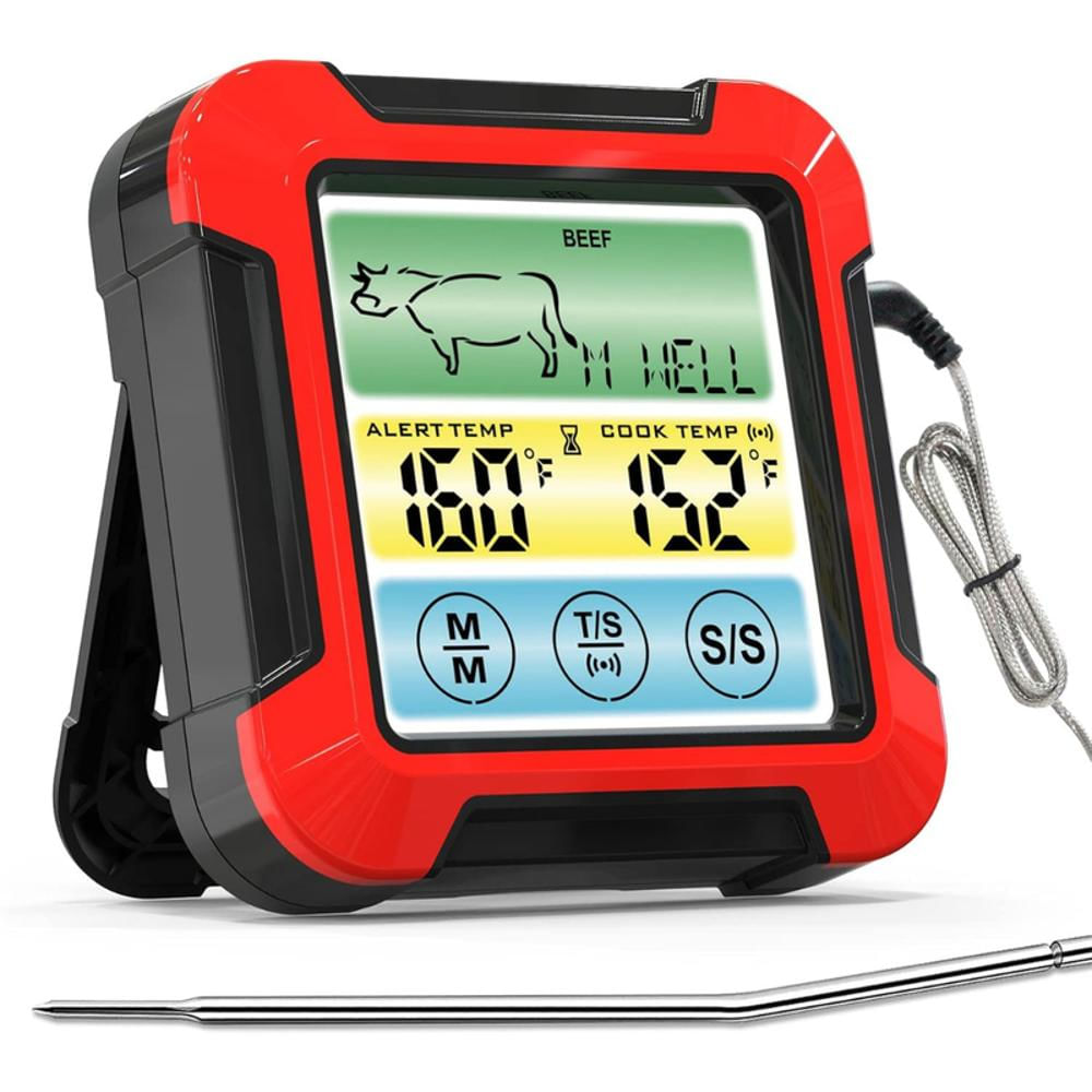 Termómetro De Cocina Carne Chef Digital Iluminado Sonda Acero