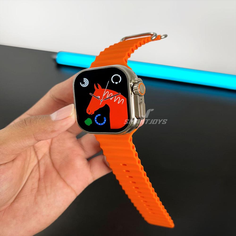 Reloj Inteligente Smartwatch X8 Ultra Plus Naranja Wireles Charging