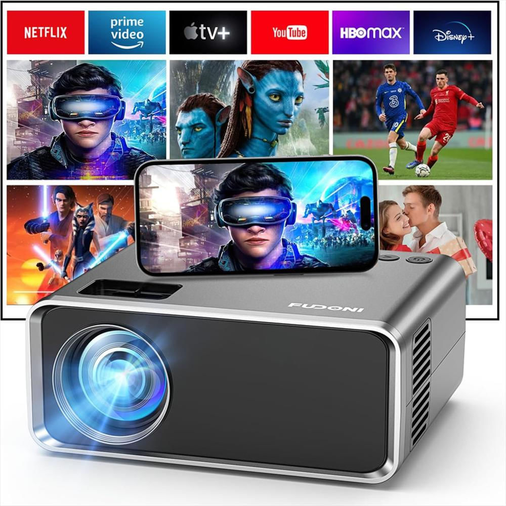 Video Beam Proyector Fudoni 12000Lm 4K Wifi 5G Bt 5.3 Full Hd 1080P Pantalla 200 Pulgadas