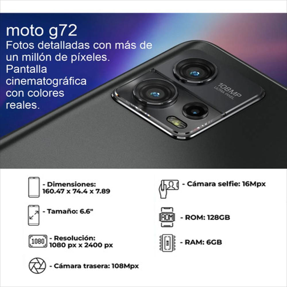 Motorola Moto G72 128Gb /6Gb + Audífonos Moto Buds 065 Blk img #2