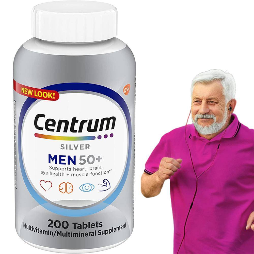 Centrum Silver Men Hombres 50+ X 200 Tabletas Adultos