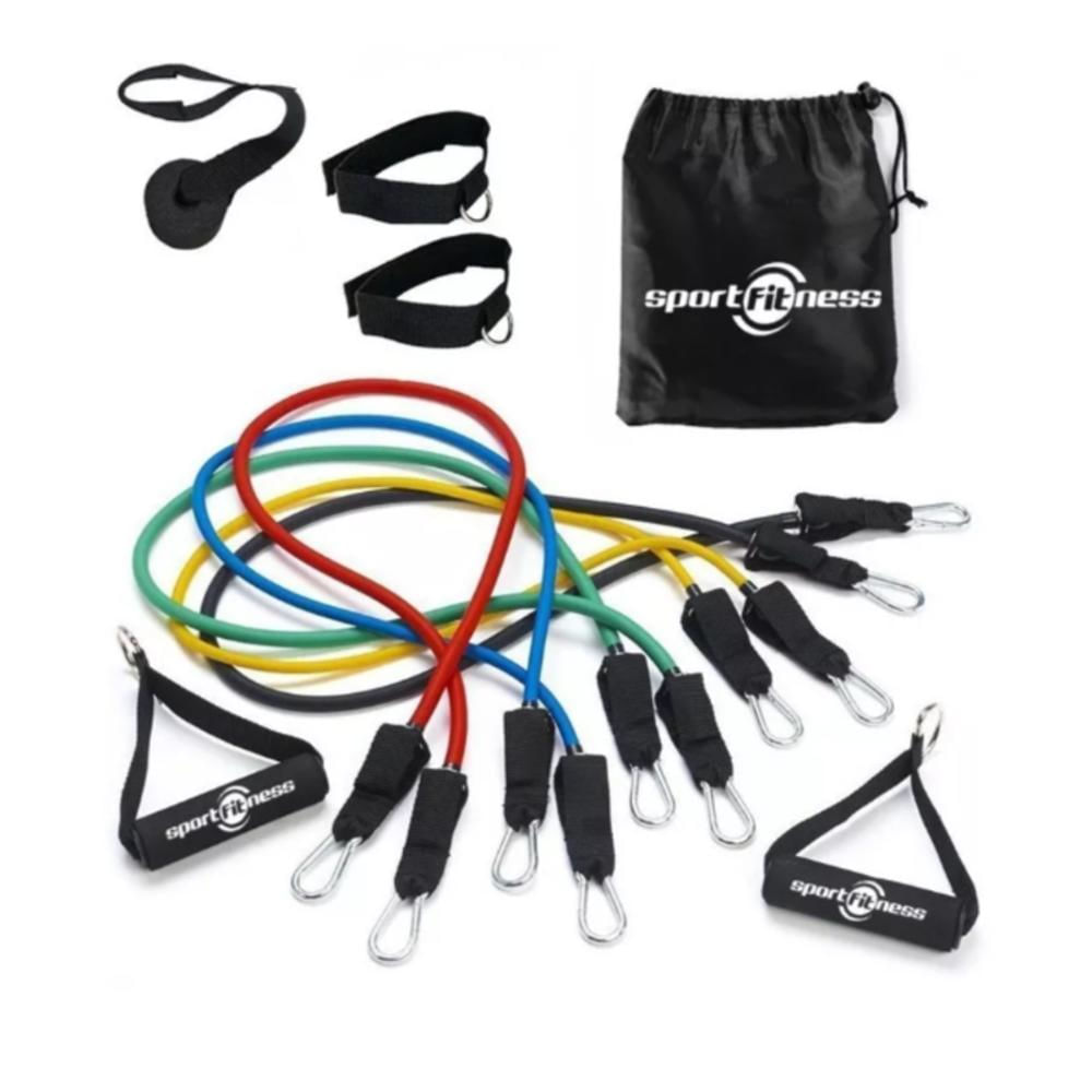 Bandas Elasticas Kit Teratubos Sportfitness Set X5 Ejercicio