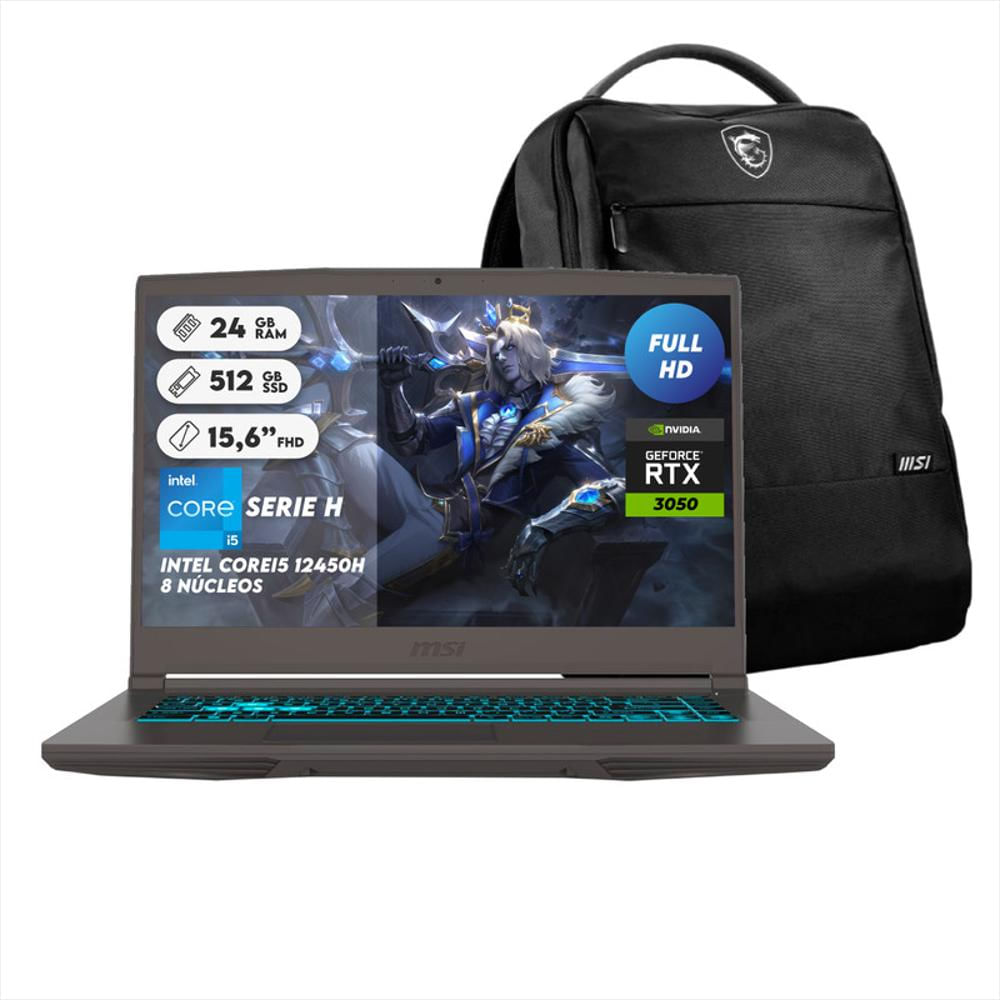 Portatil Gamer Msi Intel I5 12450H Ram 24Gb Ssd512