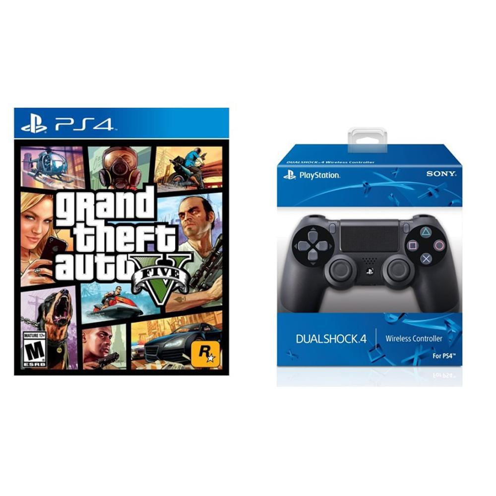 Videojuego Grand Theft Auto V + Control Dualshock Negro Ps4 Original img #2