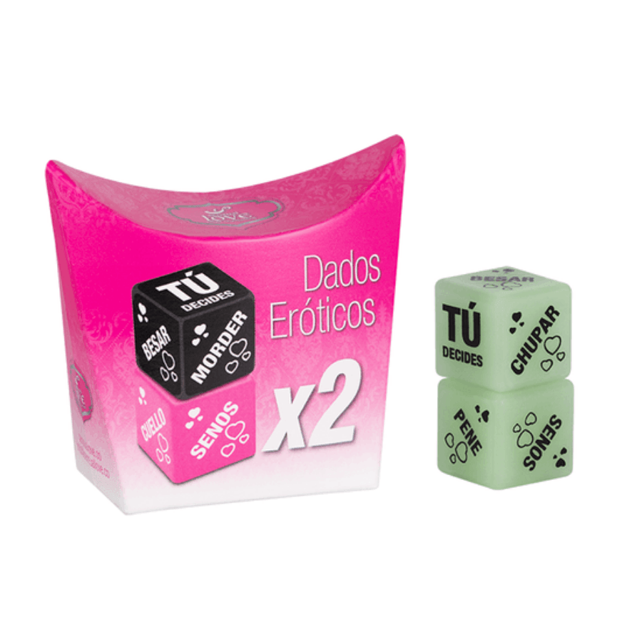 Dados eroticos kiss me luminosos x 2