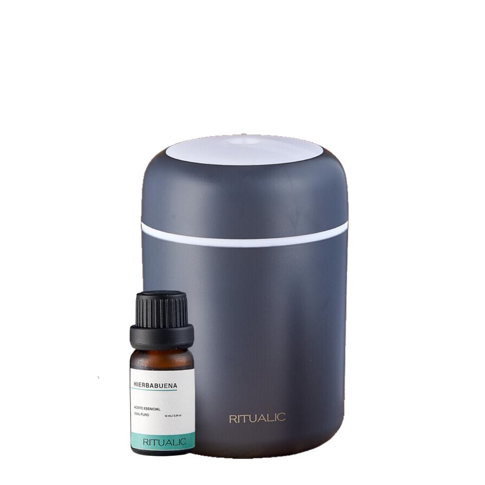 Kit Humidificador + Aceite Esencial De Hierbabuena De 10 Ml